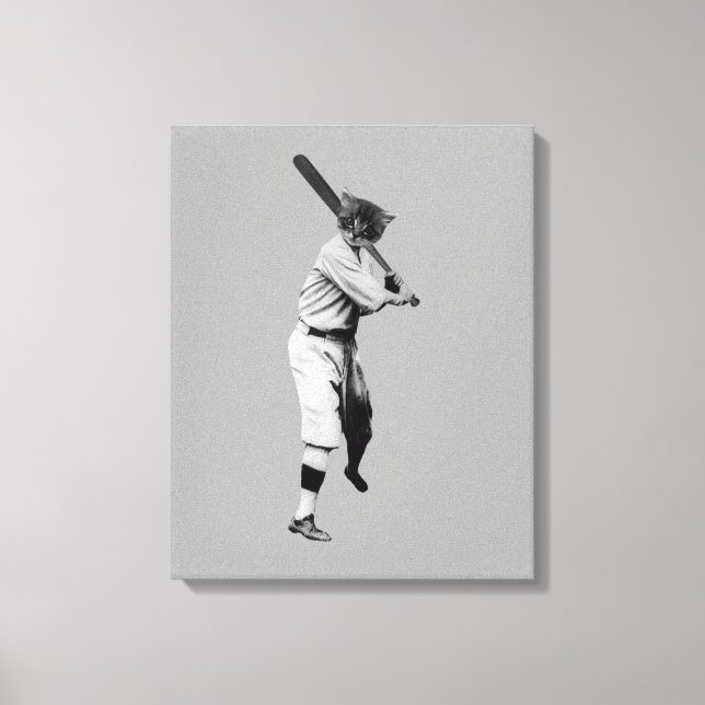 Baseball Cat Leinwanddruck (Vorderseite)