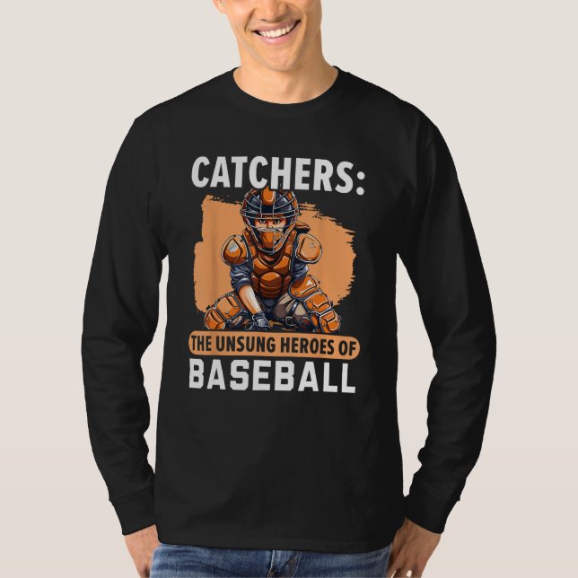 Baseball Catcher Baseball Player Baseball Team Spo T-Shirt (Vorderseite)