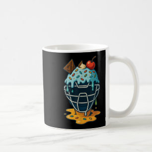 Baseball Catcher Mask Ice Creme Tropfen Sprinkles  Kaffeetasse