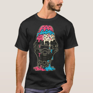 Baseball Catcher Maske Ice Creme Tropfen Baseball  T-Shirt