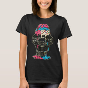 Baseball Catcher Maske Ice Creme Tropfen Baseball T-Shirt