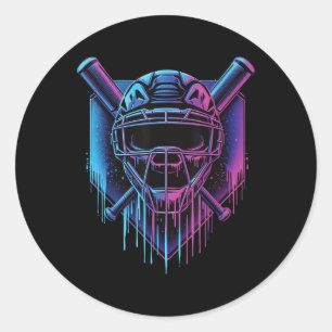 Baseball Catcher Maske Pinsel Drilling Baseball Fa Runder Aufkleber