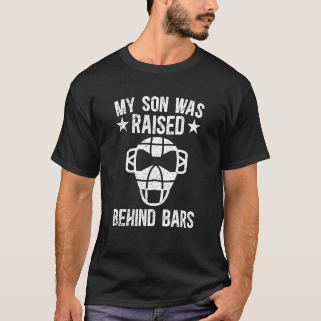 Baseball Catcher Mutter Lustige Mutter eines Baseb T-Shirt (Vorderseite)