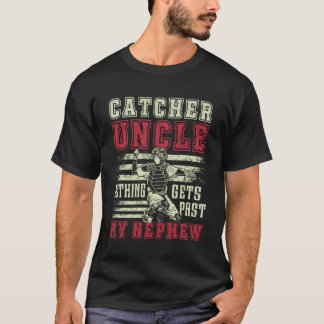 Baseball Catcher Onkel Stolz Onkel eines Baseball  T-Shirt