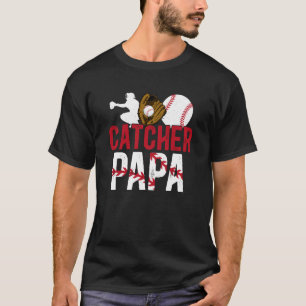 Baseball Catcher Papa stolzer Papa einer Baseballk T-Shirt