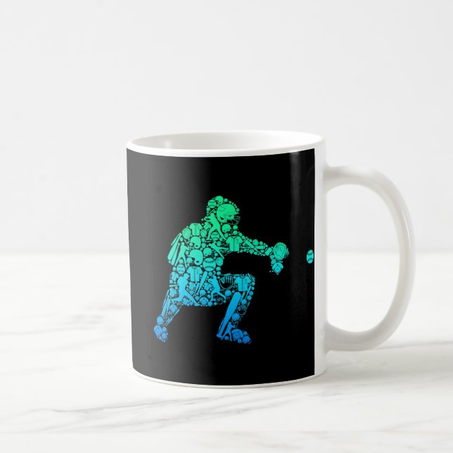 Baseball Catcher Player Jugend Männer Kinder Junge Kaffeetasse (Rechts)