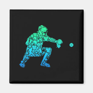 Baseball Catcher Player Jugend Männer Kinder Junge Magnet