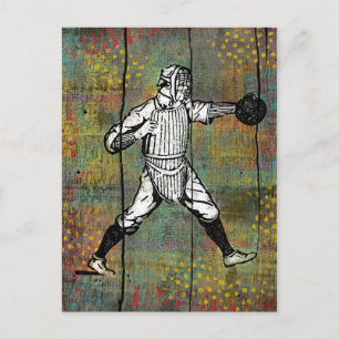 Baseball Catcher Postcard farbenfroher Wald Postkarte
