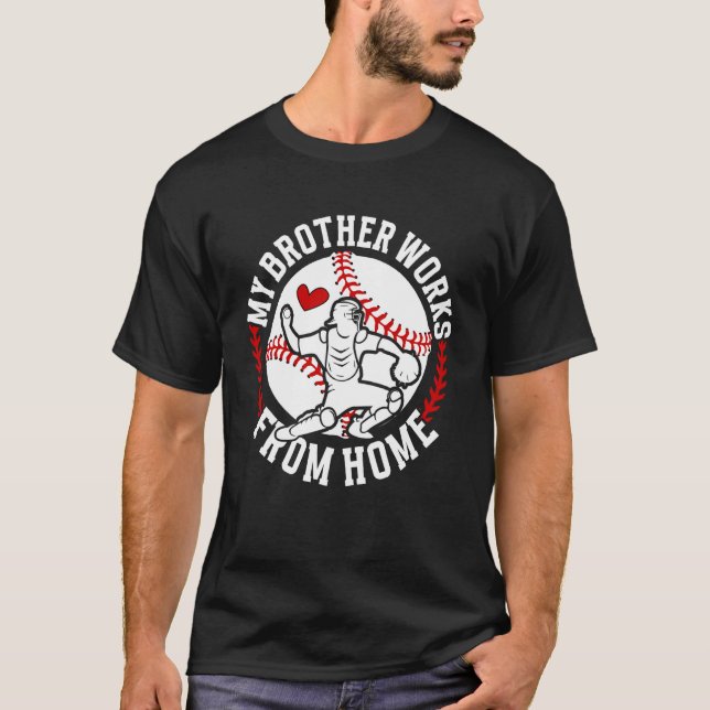 Baseball Catcher Schwester Lustiger Baseball Catch T-Shirt (Vorderseite)