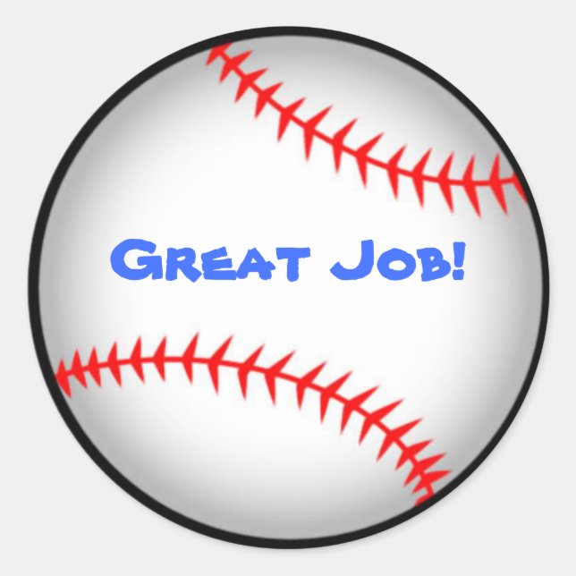 Baseball Classic Round Sticker (Vorderseite)