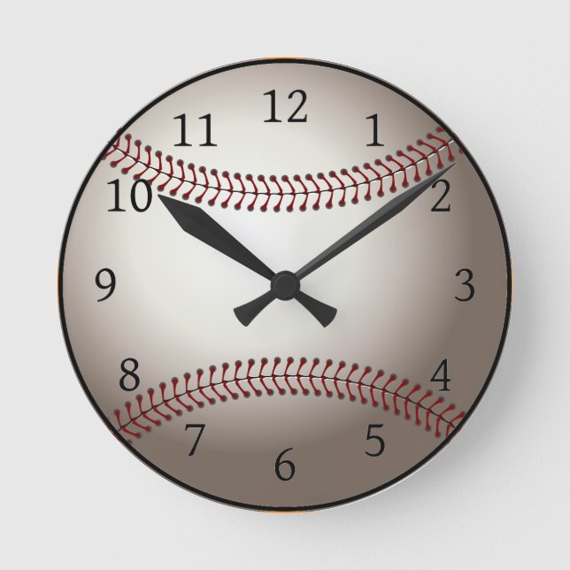 Baseball Clock Runde Wanduhr (Vorderseite)