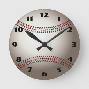 Baseball clock runde wanduhr