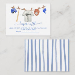 Baseball Clothesline Baby Showe Diaper Raffekarte Begleitkarte