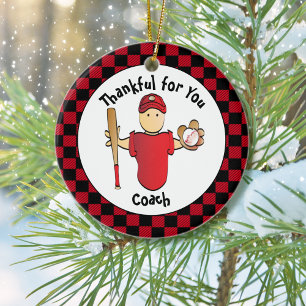 Baseball Coach Bewertung Individuelle Name Geschen Keramik Ornament