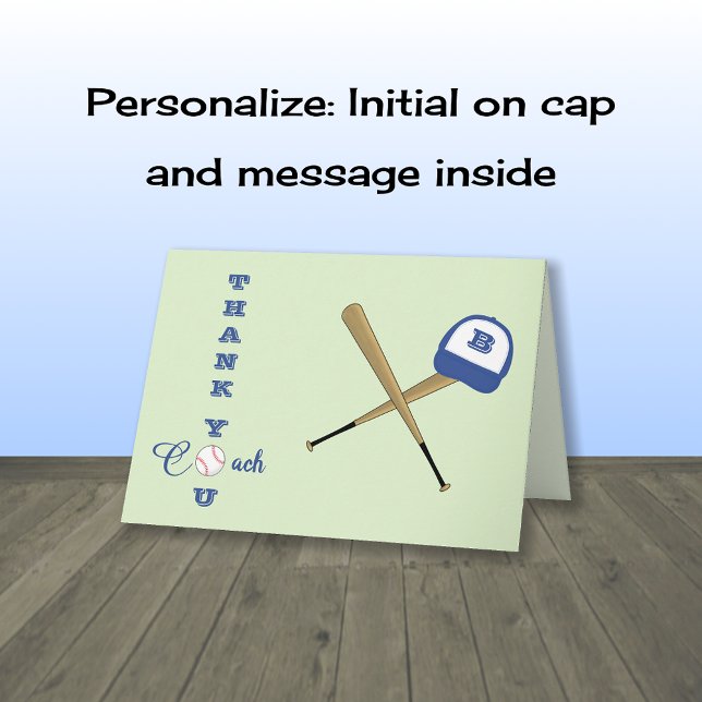 Baseball-Coach-Brauch Dankeskarte (Von Creator hochgeladen)