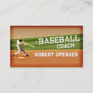 Baseball Coach Business Card Visitenkarte