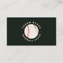 Baseball Coach Business Card