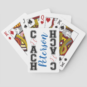 Baseball Coach danken Ihnen Geschenk - schlagen Si Spielkarten