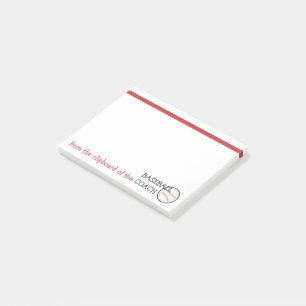 Baseball Coach Funny Sports Themenabteilung Zwisch Post-it Klebezettel