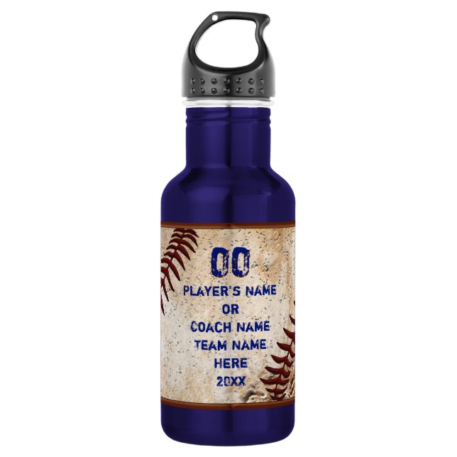 Baseball Coach Geschenke, Geschenke für Baseball Edelstahlflasche (Vorderseite)