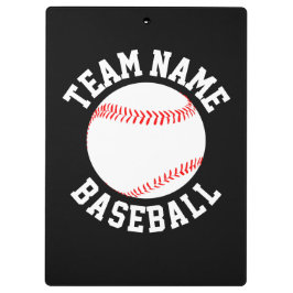 Baseball Coach - Name des Teams und Farbsport Klemmbrett