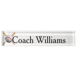 Baseball Coach Namplate Namensplakette
