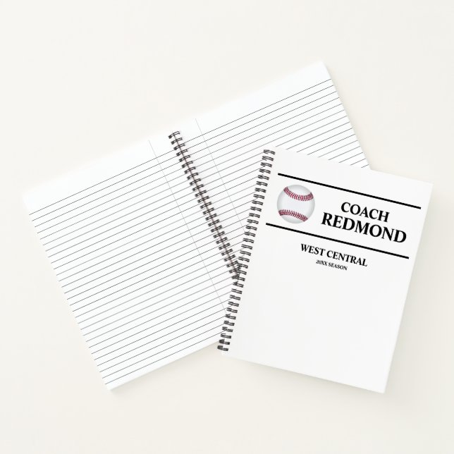 Baseball Coach SpiralNotebook Notizbuch (Innenseite)