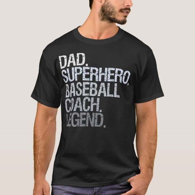 Baseball Coach Vater T-Shirt (Vorderseite)