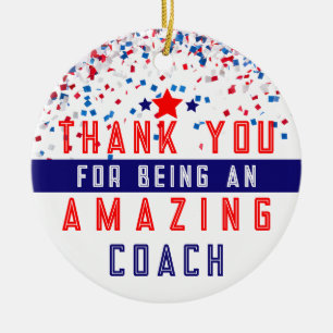 Baseball Coach Weihnachtsbaumdekoration Keramik Ornament