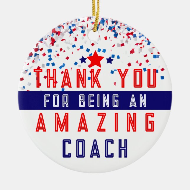 Baseball Coach Weihnachtsbaumdekoration Keramik Ornament (Vorne)