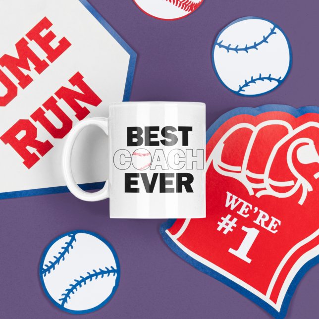 Baseball Coach's BEST COACH EVER Vielen Dank Sport Kaffeetasse (Von Creator hochgeladen)