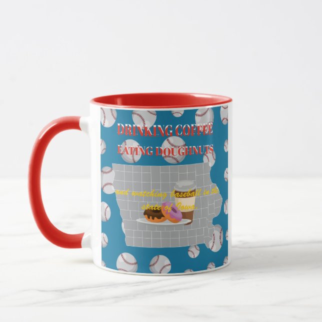 Baseball, coffee and donuts in the state of Iowa Tasse (Links)