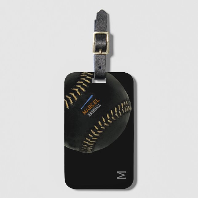 Baseball cool personalisiert gepäckanhänger (Vorderseite Vertikal)