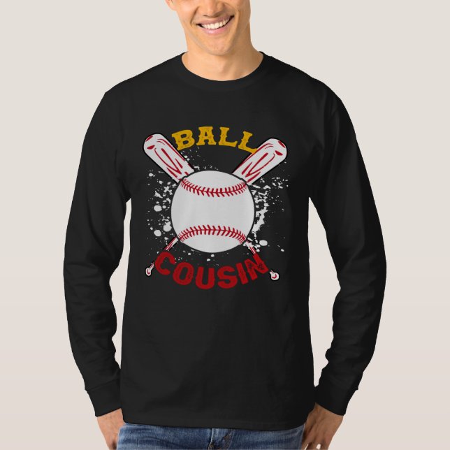 Baseball Cousin Ball Softball  Fathers Day T-Shirt (Vorderseite)