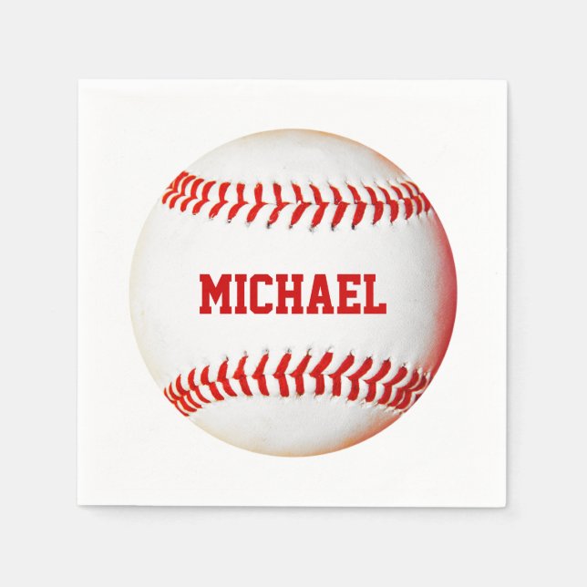 Baseball Custom Napkins Serviette (Vorderseite)