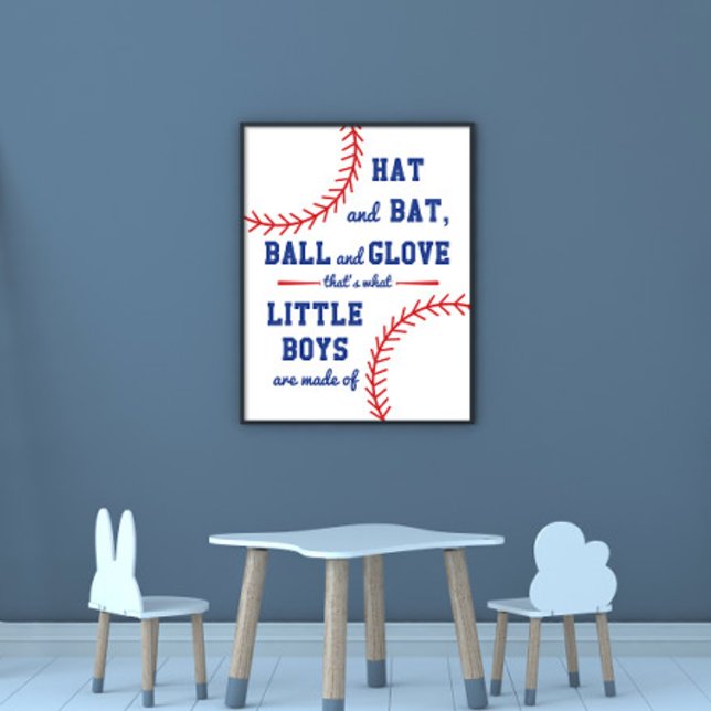 Baseball dachte, was kleine Jungs sind Poster (Von Creator hochgeladen)