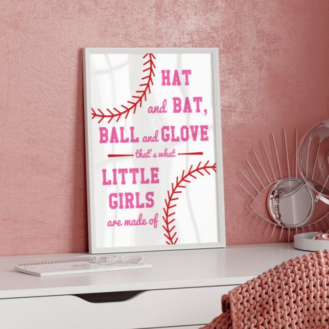 Baseball dachte, was kleine Mädchen sind Poster (Von Creator hochgeladen)