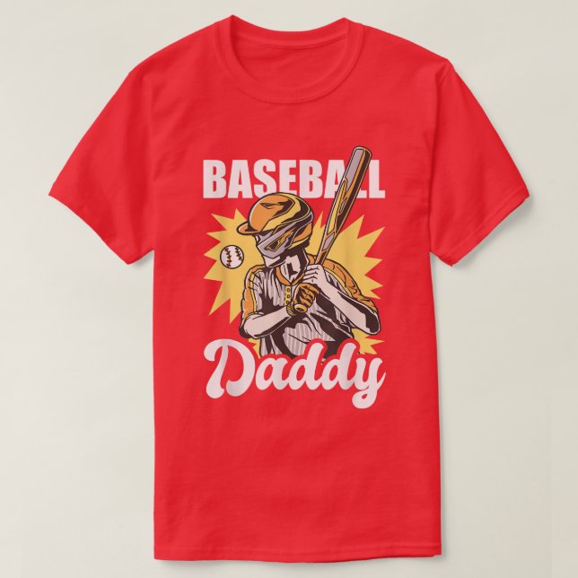 Baseball Daddy zum Vatertag T-Shirt (Design vorne)