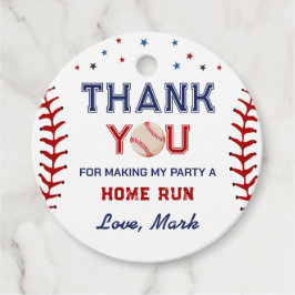 Baseball Danke, Geburtstag Geschenkanhänger