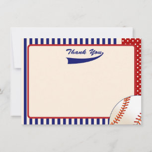 Baseball Dankeschön Anmerkungen Mitteilungskarte
