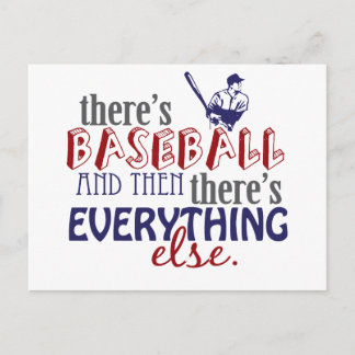 Baseball dann alles andere postkarte