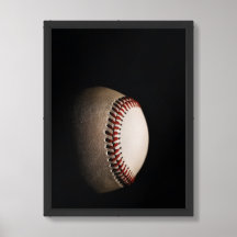 Baseball Dark Textured Minimalist Photo