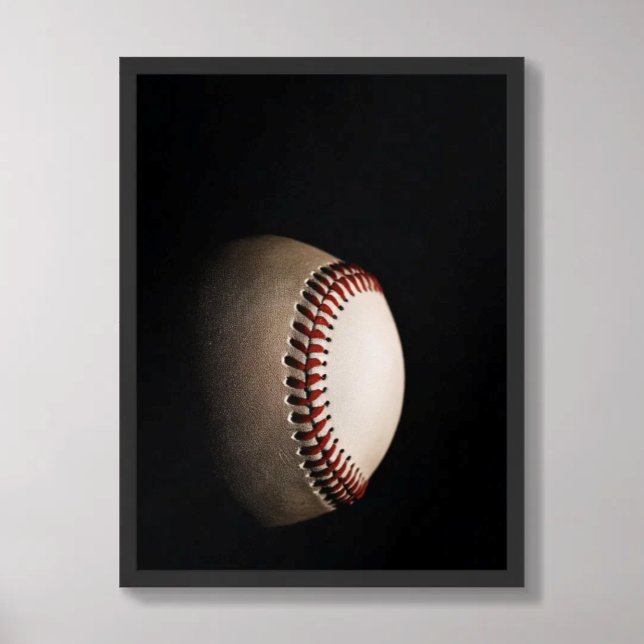 Baseball Dark Textured Minimalist Poster (Von Creator hochgeladen)