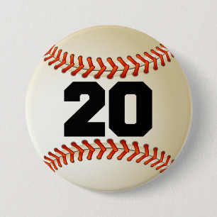 Baseball der Nr.-20 Button