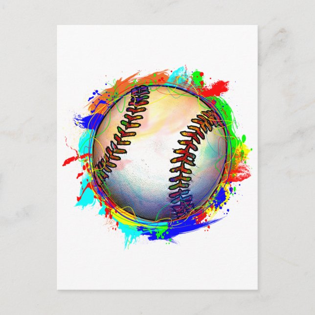 Baseball-Design 2 Postkarte (Vorderseite)