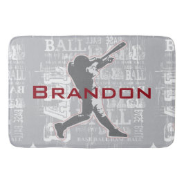 Baseball Design Bath Mat Badematte