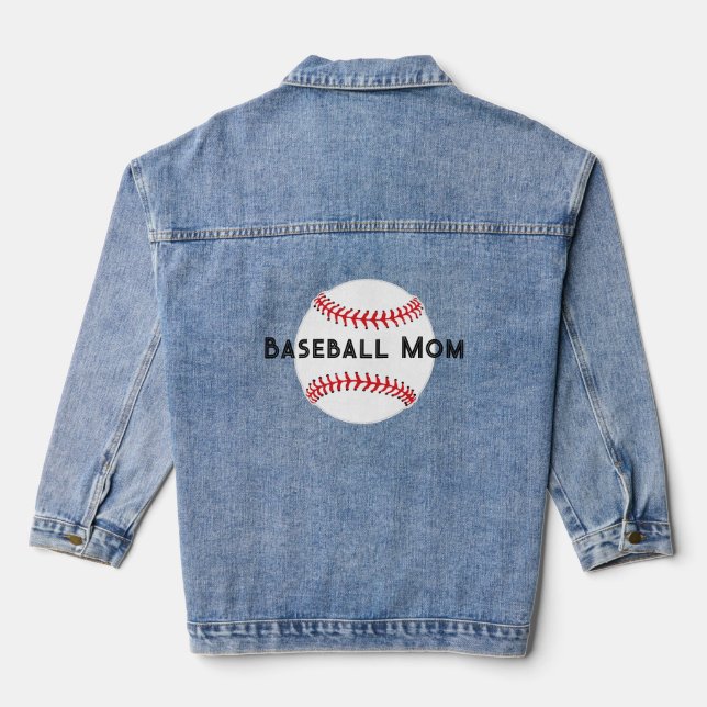Baseball Design Denim Jacket Jeansjacke (Rückseite)