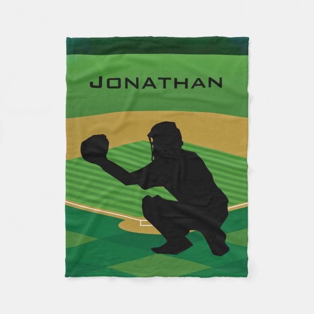 Baseball Design Fleece Blanket (Vorderseite)