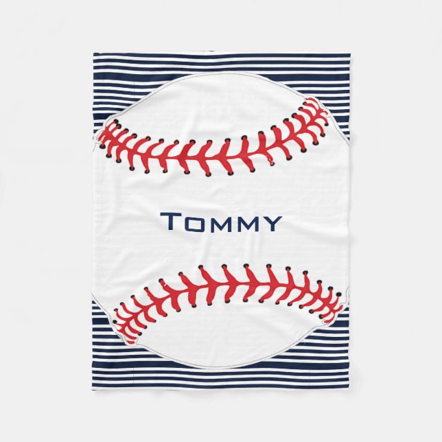 Baseball Design Fleece Blanket (Vorderseite)