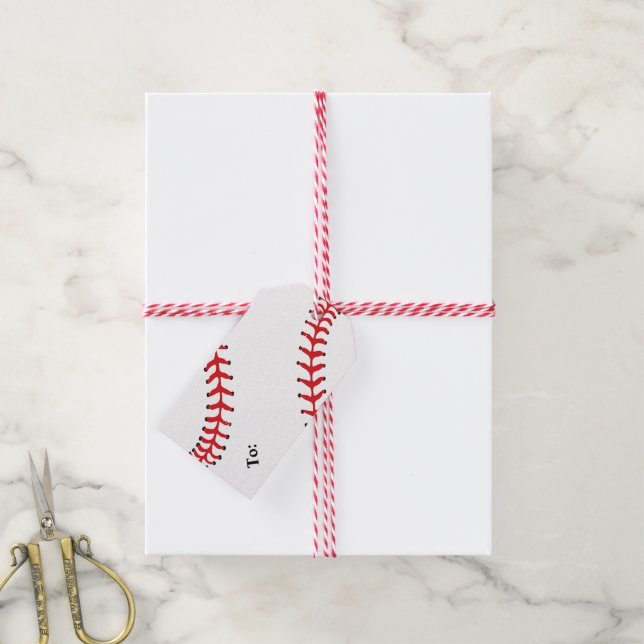 Baseball Design-Geschenk-Tag Geschenkanhänger (Mit Garn)